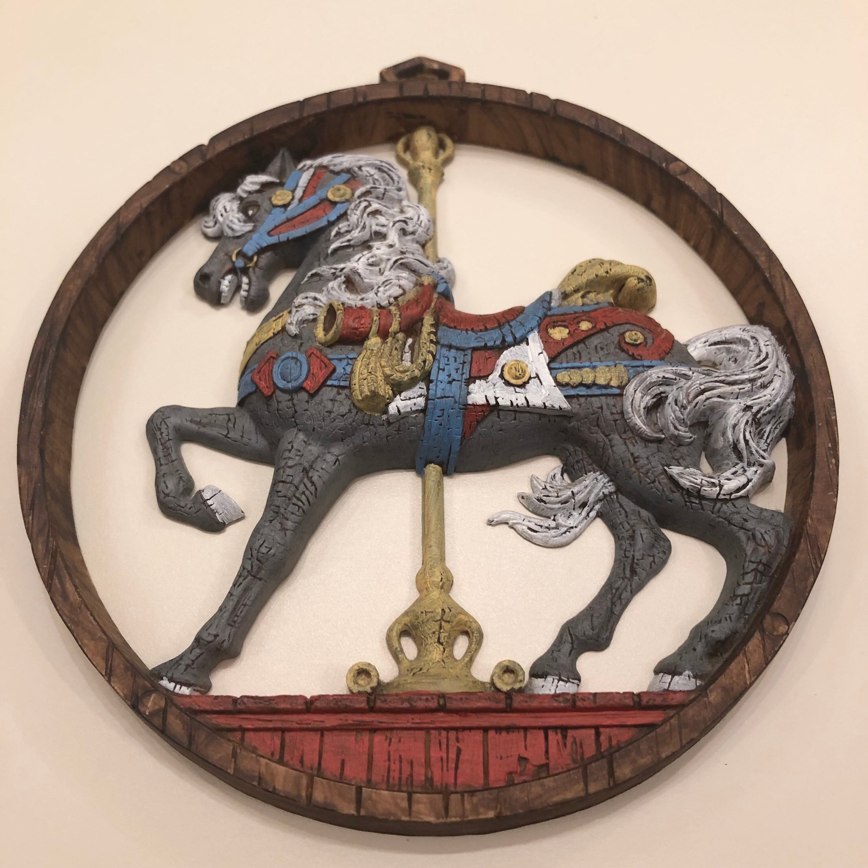 Carousel Horse Wall Decor Vintage Merry Go Round Hanging Art Etsy