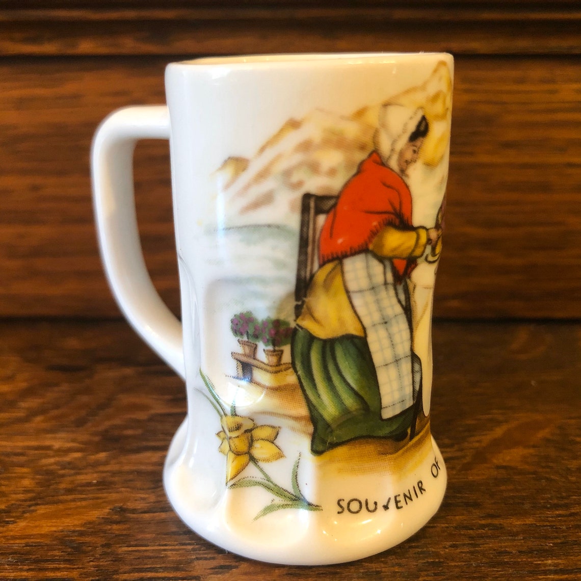 Wales Souvenirs Welsh Ladies Paperweight and Mini Mug Etsy