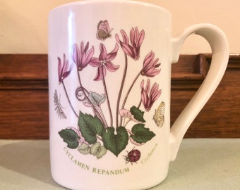 Vintage Portmeirion Botanic Garden Mug: Cyclamen Repandum Coffee Cup