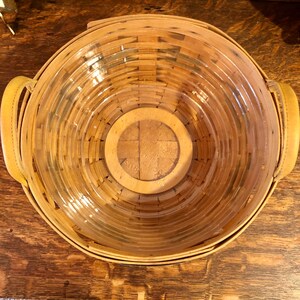 Longaberger Basket: Vintage 1999 Christmas Popcorn Holder plus Plaid Tote bild 3