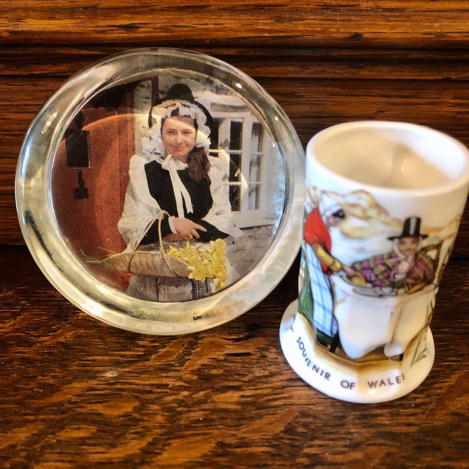Wales Souvenirs Welsh Ladies Paperweight and Mini Mug Etsy