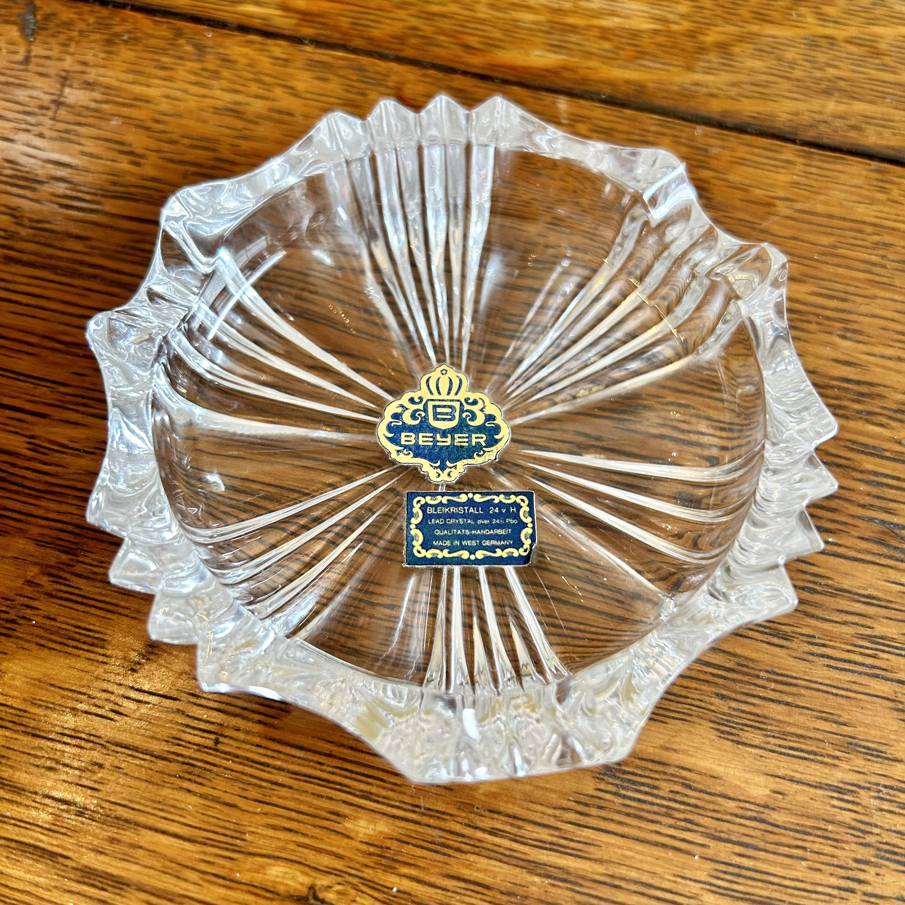 ドイツ BEYER クリスタルガラス ヴィンテージ バイエルン製 フルーツボウル Beyer West Germany - Etsy