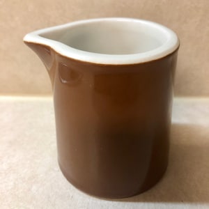 Hall China Creamer Vintage Restaurant Ware Brown Kitchen Serving Decor Mid Century 1950&#39;s Ceramic Pour Server Snack Bar Ideas