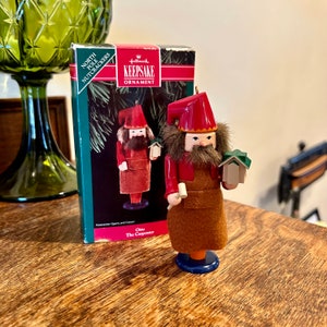 Hallmark Enfeite de Natal Quebra-nozes Otto the Carpenter Vintage 1992 Decoração de férias Decoração suspensa
