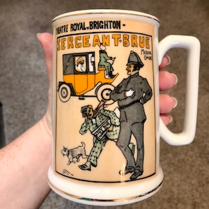 Vintage Beer Stein Mug Royal Brighton Theatre Poster Sergeant Brue Barware Serving Bar Decor Snack Bar Ideas image 8