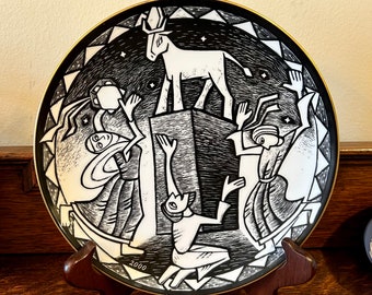 Rorstrand Collector Plate: Ten Commandments, Kerstin Holmstedt, 2000