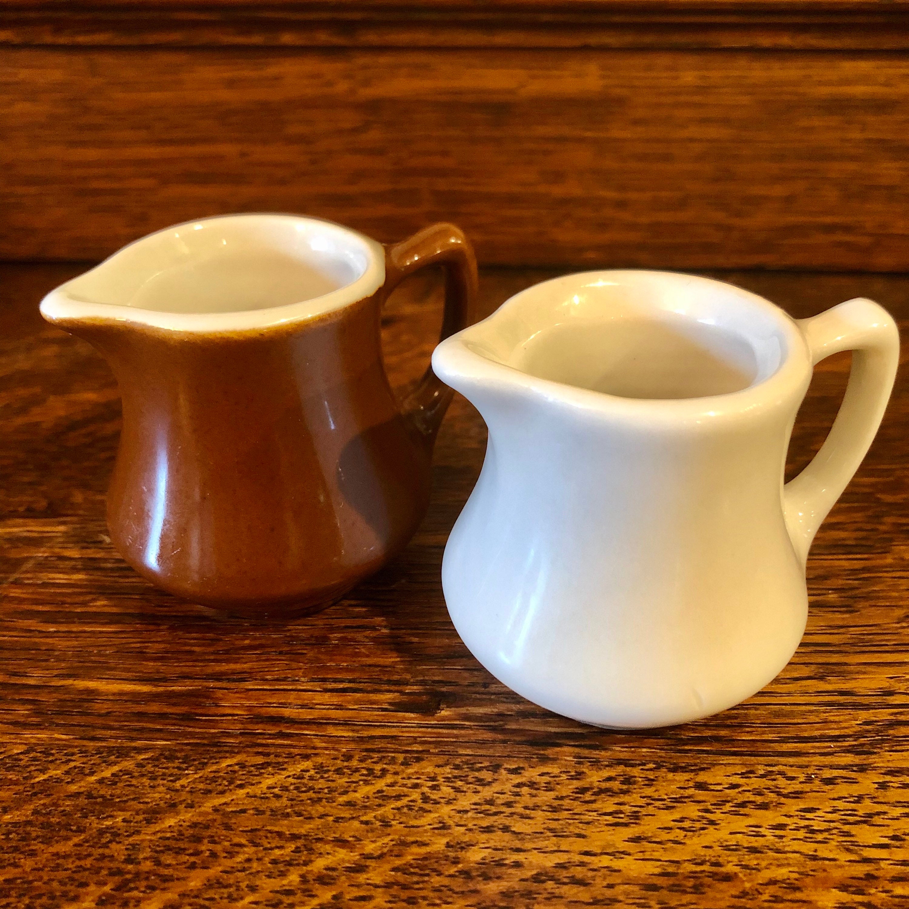 Mini Creamer Pitchers Restaurant Ware Three Individual Serving Etsy