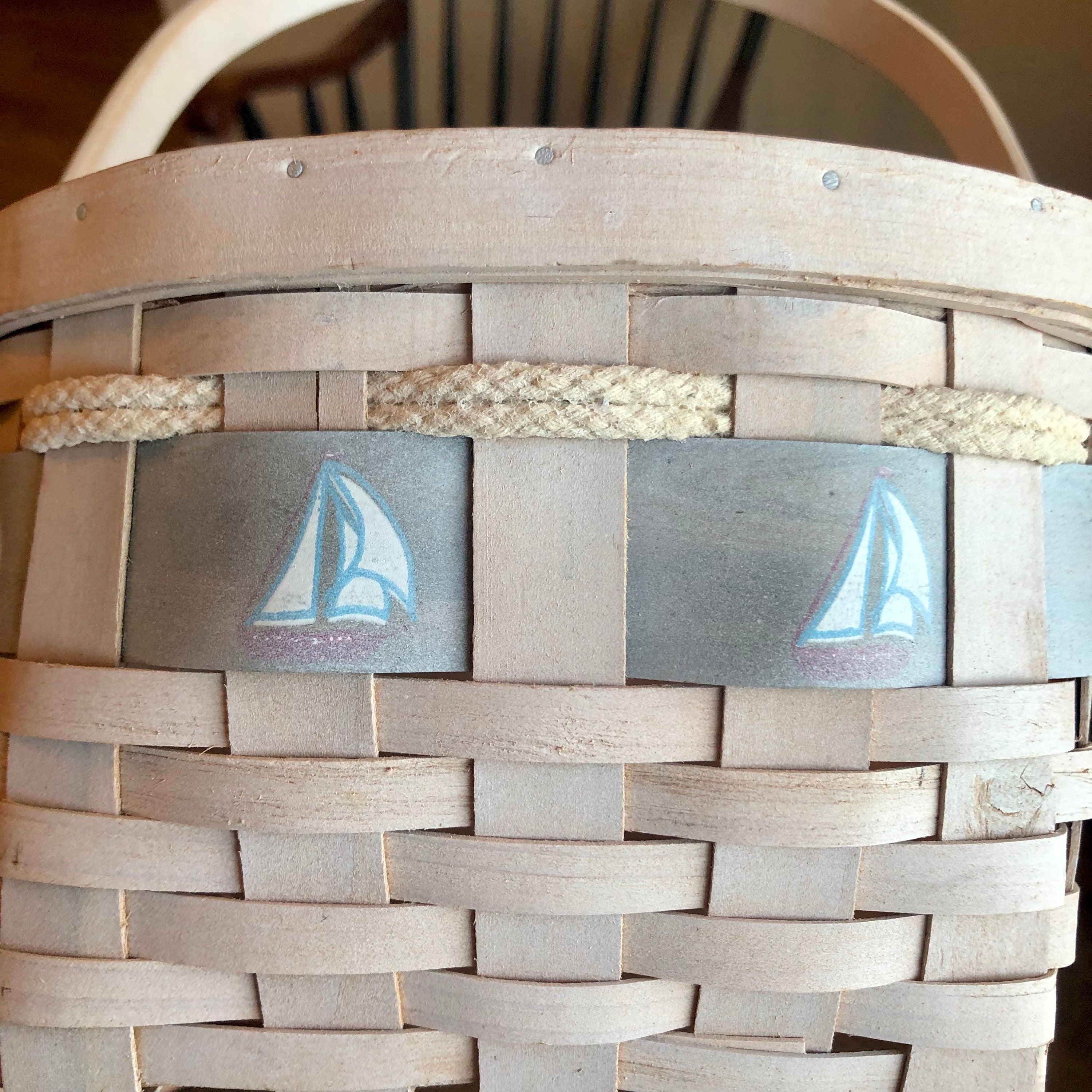 Nautical Baskets with Handles Maritime Sailboats Lighthouses Etsy.de