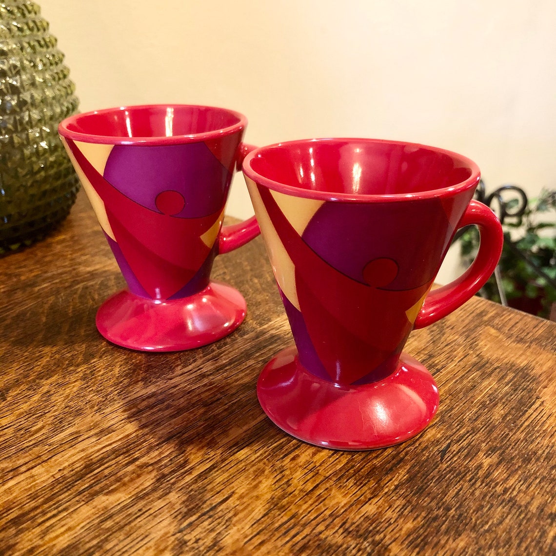 Two Frangelico Liqueur Demitasse Mugs Espresso Cups Art Deco Etsy