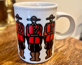 Vintage Marc Tetro RCMP Mountie Coffee Mug Canada Souvenir