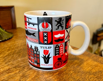 Coffee Mug Dutch Memories Amsterdam Souvenir Trophee BV Holland Kitchen Dining Serving Traveler Gift
