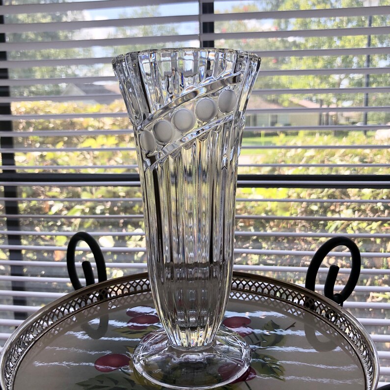 Lead Crystal Vase Vintage Anna Hutte Bleikristall 1990's Etsy