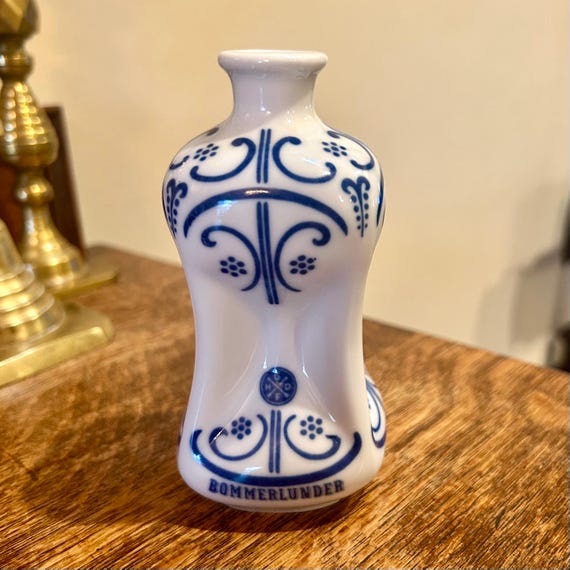 Liquor Bottle Lufthansa Bommerlunder Small Ceramic Bavaria Empty