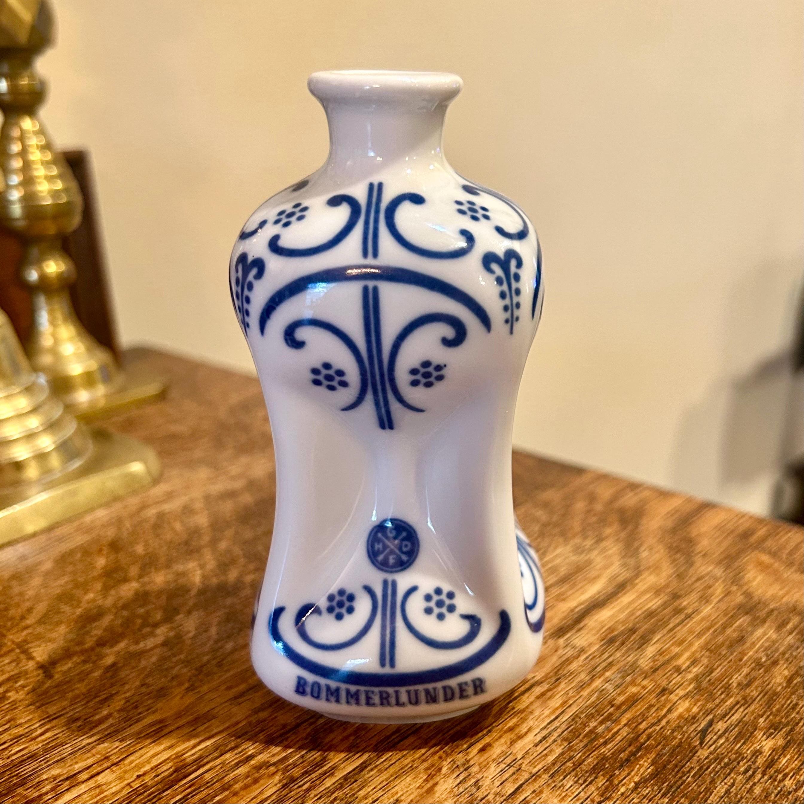 Liquor Bottle Lufthansa Bommerlunder Small Ceramic Bavaria Empty