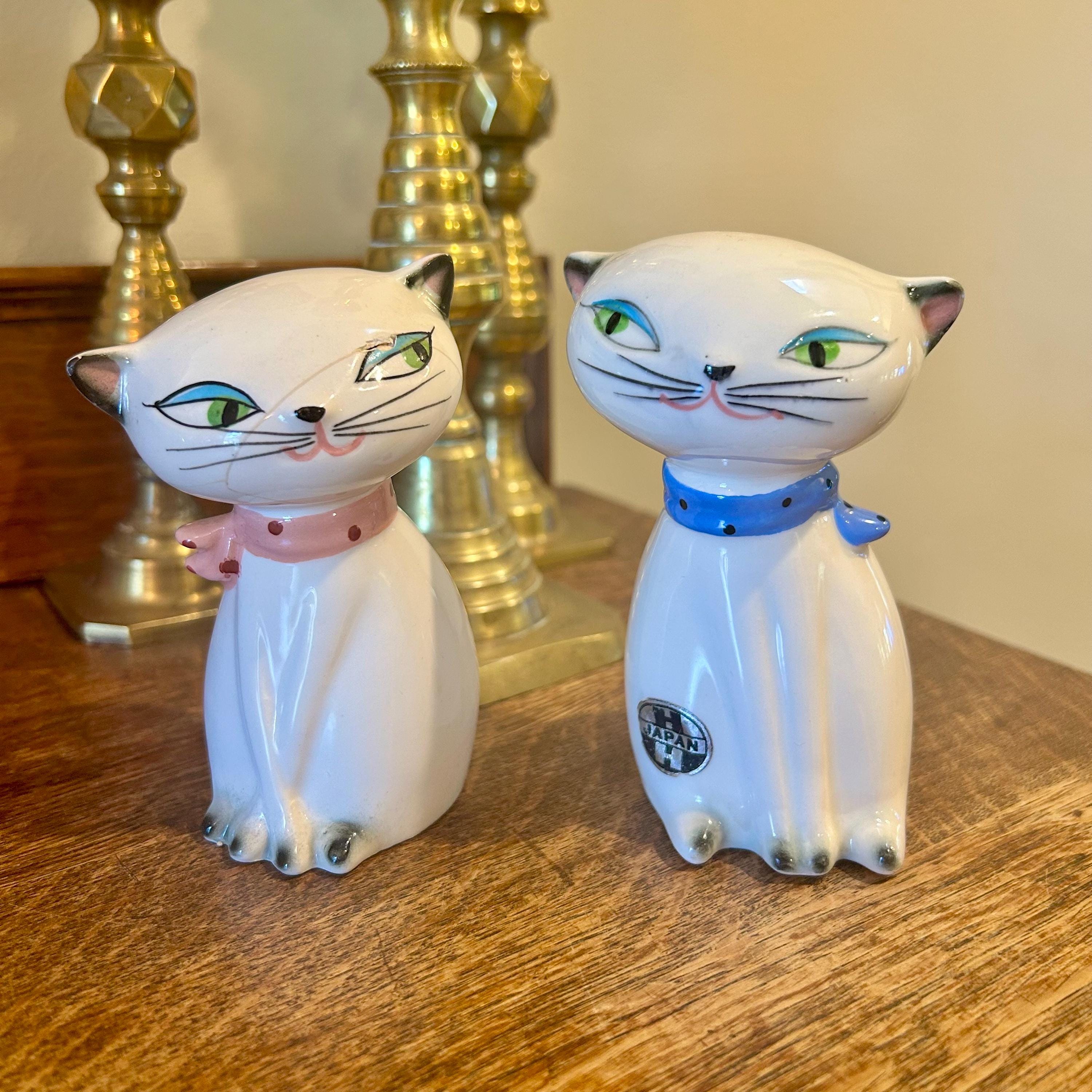 Vintage Holt Howard Siamese Cat Salt and Pepper Shakers - 1950s