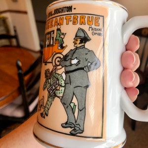 Vintage Beer Stein Mug Royal Brighton Theatre Poster Sergeant Brue Barware Serving Bar Decor Snack Bar Ideas image 9