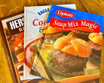 Vintage Cookbook Lot: Hershey's, Eagle Brand, Lipton Recipes