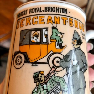 Vintage Beer Stein Mug Royal Brighton Theatre Poster Sergeant Brue Barware Serving Bar Decor Snack Bar Ideas image 2