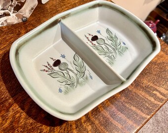 Vintage Buchan Pottery Thistle Baking Dish: Scottish Stoneware