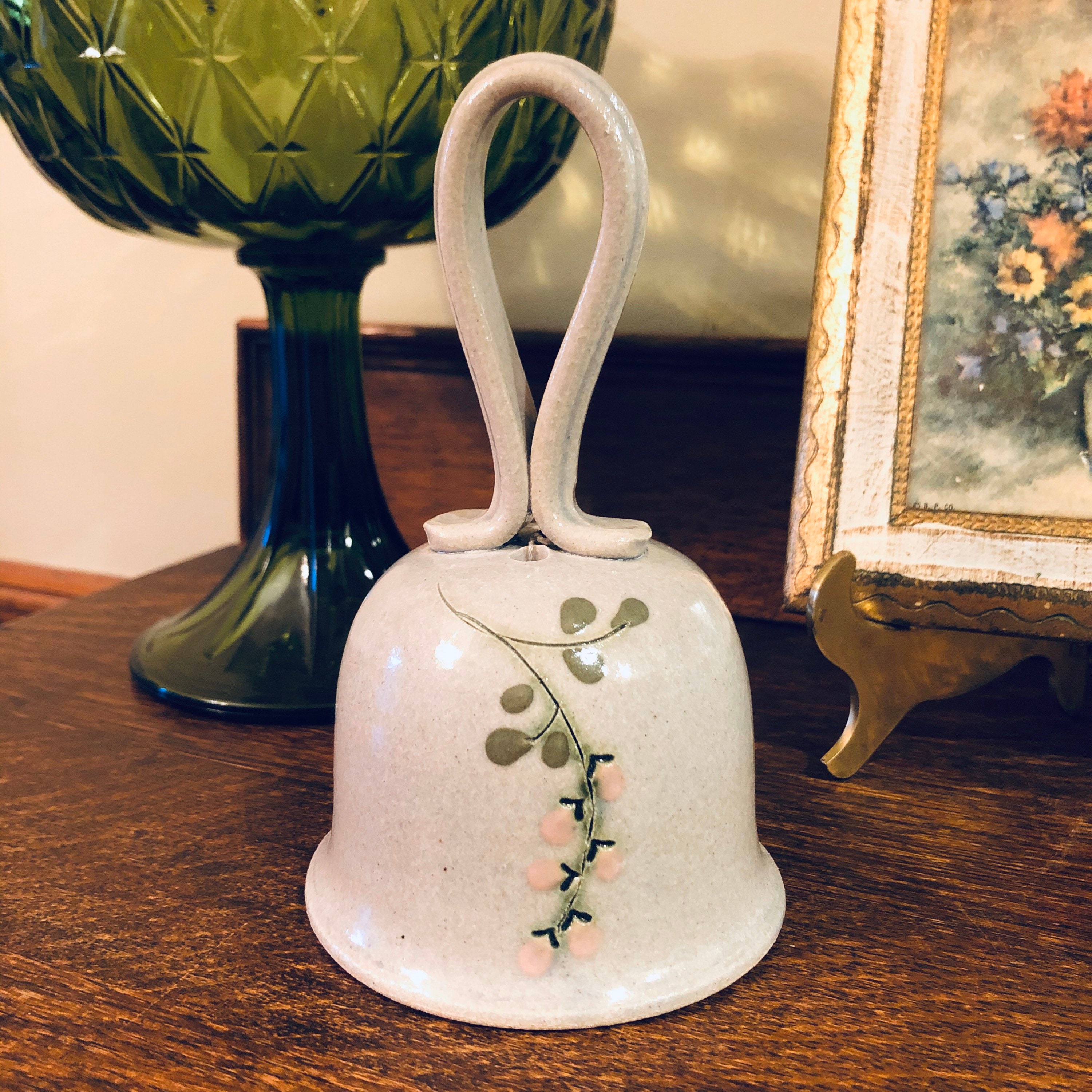 Rare MPM Mountain Meadows Pottery Bell Spring Flower Vintage 1980's Ceramic Pottery Teacher Gift Dream Apartment Decor