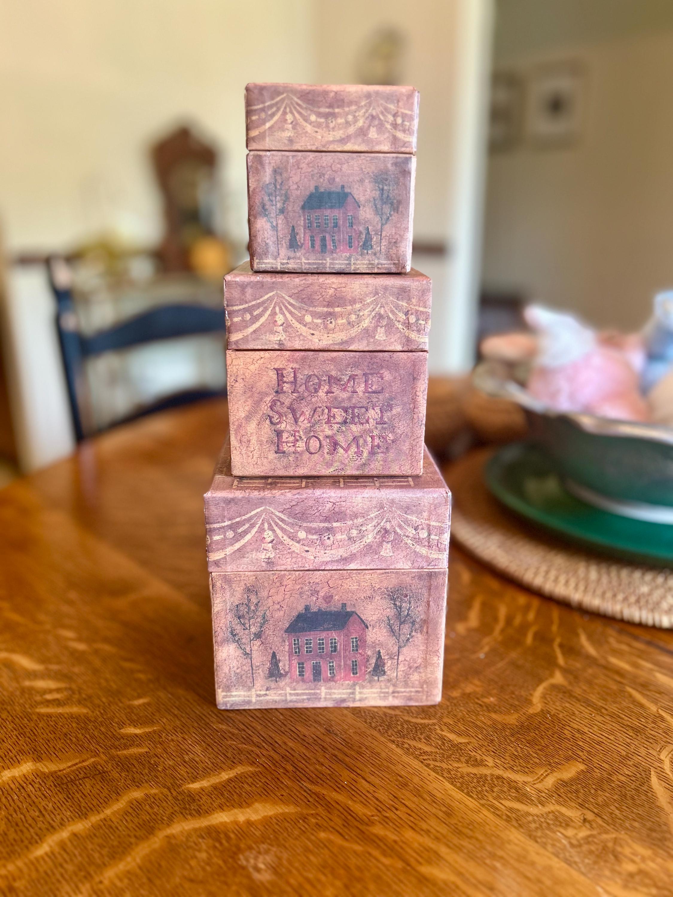 Vintage Stacking Boxes - Etsy