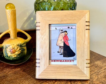 Photo Frame Inlaid Light Wood  3.5 "x 5"Tabletop Easel Picture Frame