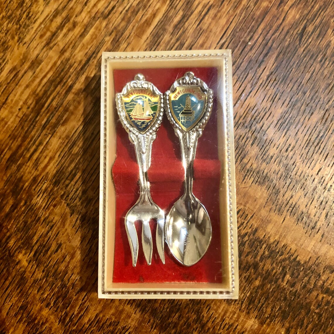 Souvenir Spoon and Fork Set Collectible Newfoundland St. Johns Etsy