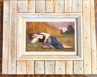 Framed Art Museum Card Rest in Harvest by William-Adolphe Bouguereau Wall Decor French Country