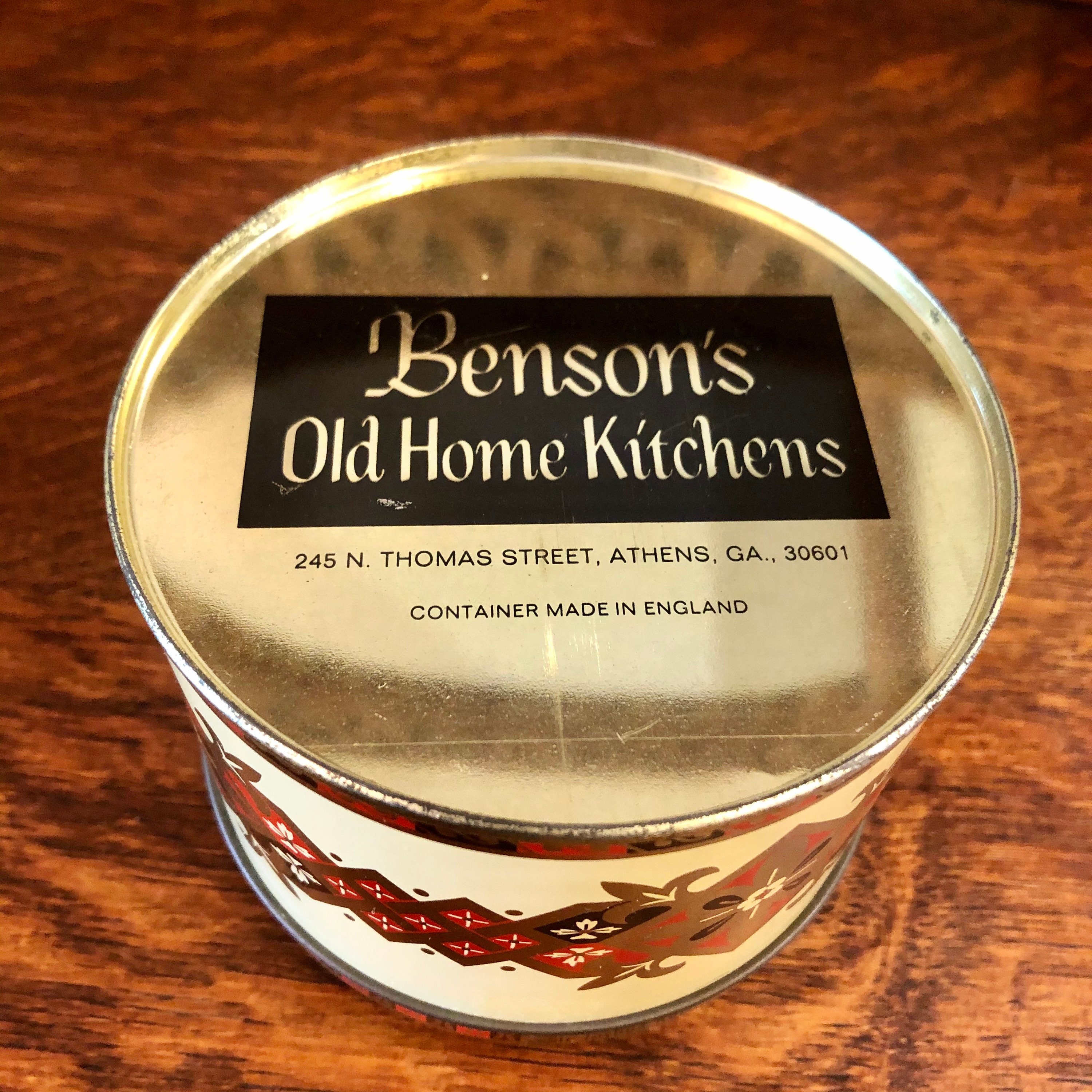 Storage Tin Vintage Canister Benson's Old Home Kitchens Etsy