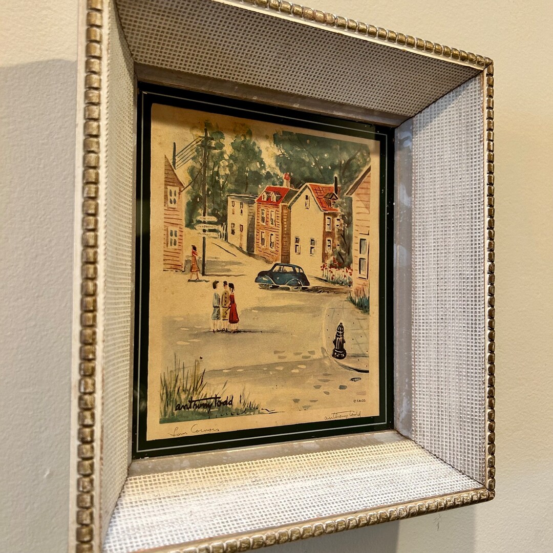 ヴィンテージ　インド　古い細密画　書き込みの良し額42×33絵22.5×13cm ヴィンテージインド古い細密画書き込みの良し額42×33絵22.5×13cm