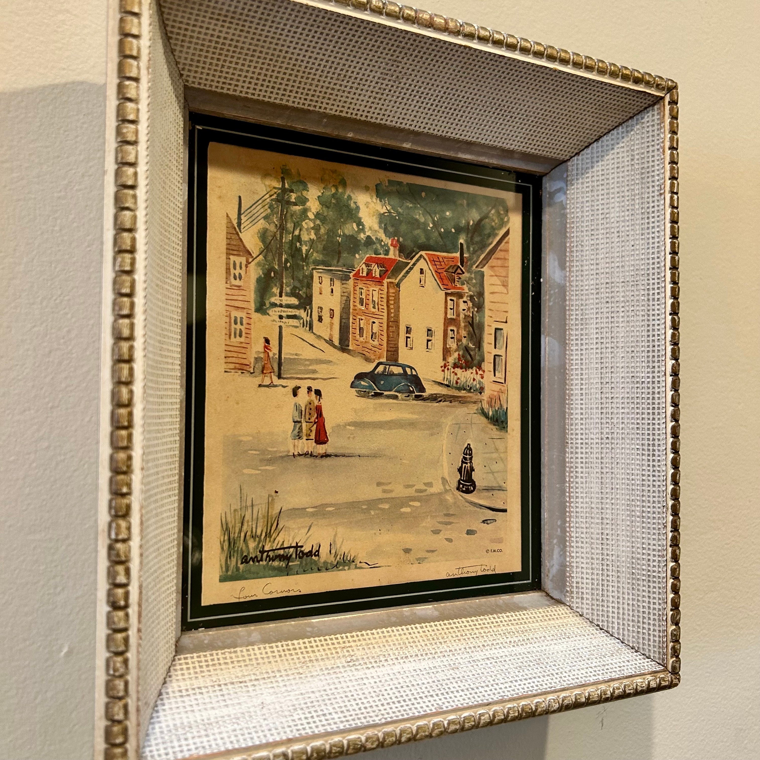 額装  額絵  リトグラフ  サインあり  アート アンソニー・トッド 額入りサイン入りリトグラフ ミッド