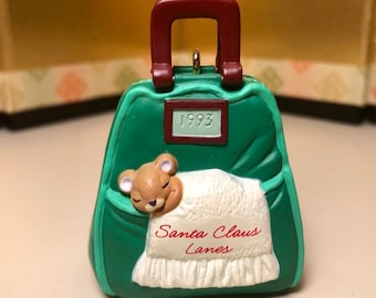 Hallmark Ornament Bowling for ZZZs Keepsake Christmas Mouse in Bowler Bag 1993 Stocking Stuffer Vintage Holiday Decor Bowl Retro Sports