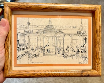 Carte postale encadrée Londres The Thames Foyer at the Savoy par Julian Wonther Angleterre décoration murale vintage