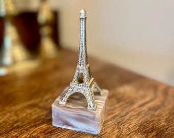 Eiffel Tower Paris France Plastic Souvenir Figurine: Vintage Tabletop Accent