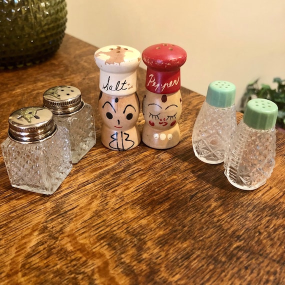 Vintage Salt and Pepper Shakers: Mixed Lot, Retro Kitchen
