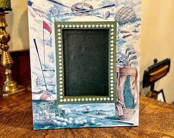 Vintage Golf Picture Frame: Lady Jayne Easel, Golfing Theme