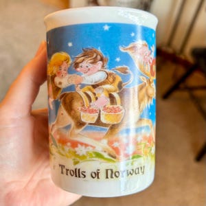 Vintage Trolls of Norway Coffee Mug: Norwegian Folklore Souvenir