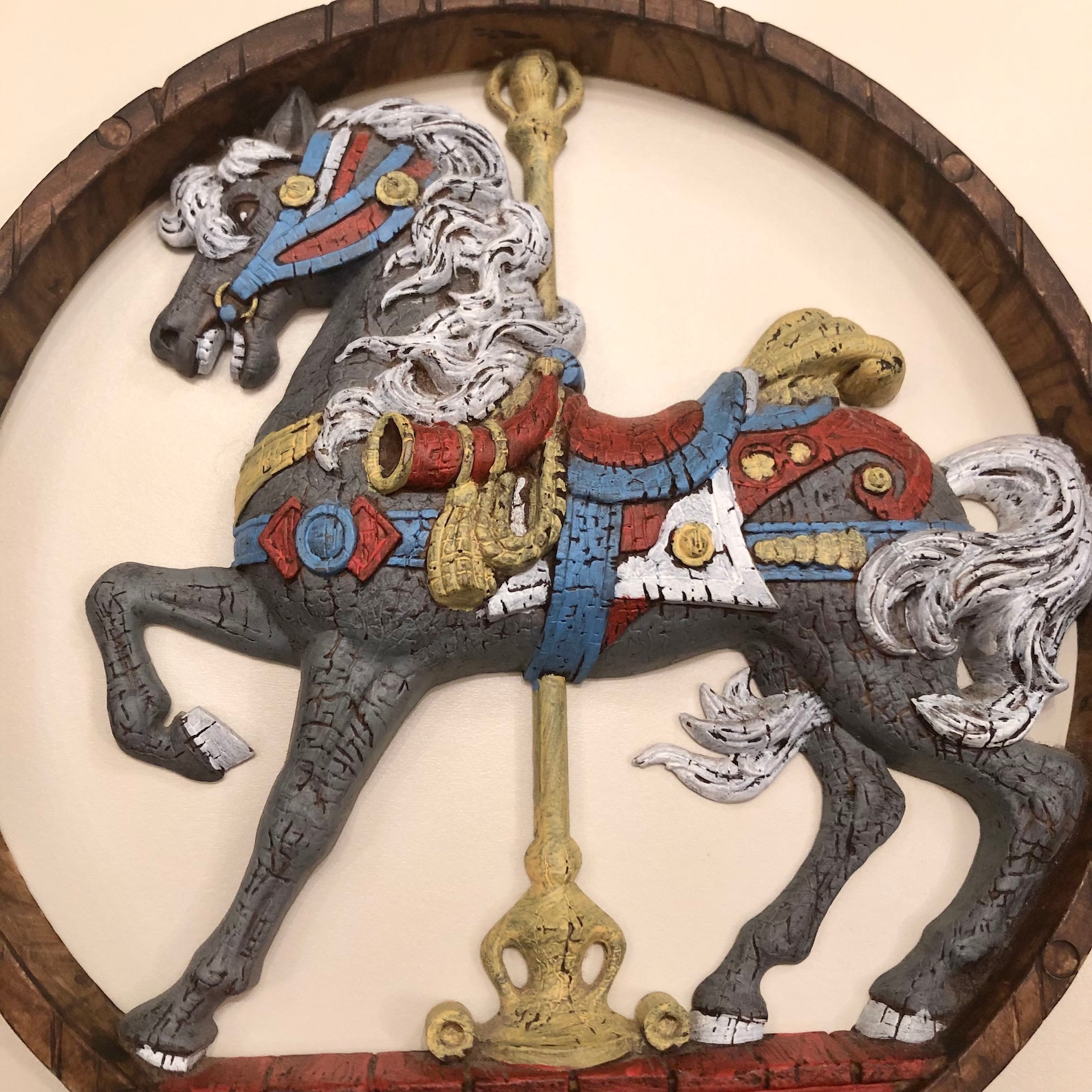 Carousel Horse Wall Decor Vintage Merry Go Round Hanging Art Etsy