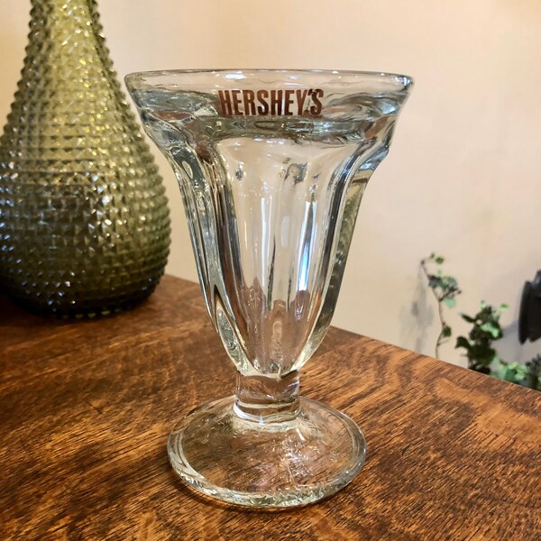 Vintage Hershey's Sundae Glass Chocolate Footed Pedestal Dessert Dish Kitchen Serving Decor Hershey Chocolate Snack Bar Ideas Home