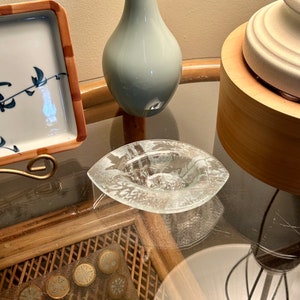Edwin Walter Art Glass Signed Mid Century Master Craftsmantable Accent ...