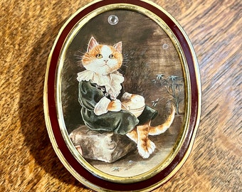 Trinket Keepsake Box Cat's Gallery Bentley's of London Small Tin Bubbles Vintage Fruit Bonbons Canister England 1990 Snack Bar Ideas