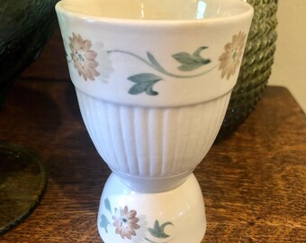 vintage double coquetiers en porcelaine Adams : motif floral brun Brendon