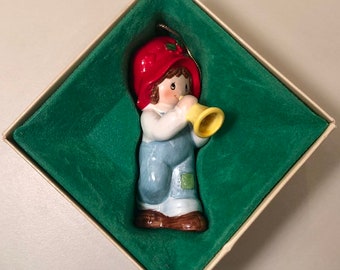 Holly Hobbie Ornament Robby Hobbie Vintage Holiday Decor 1980&#39;s American Greetings 1982 Hanging Decoration