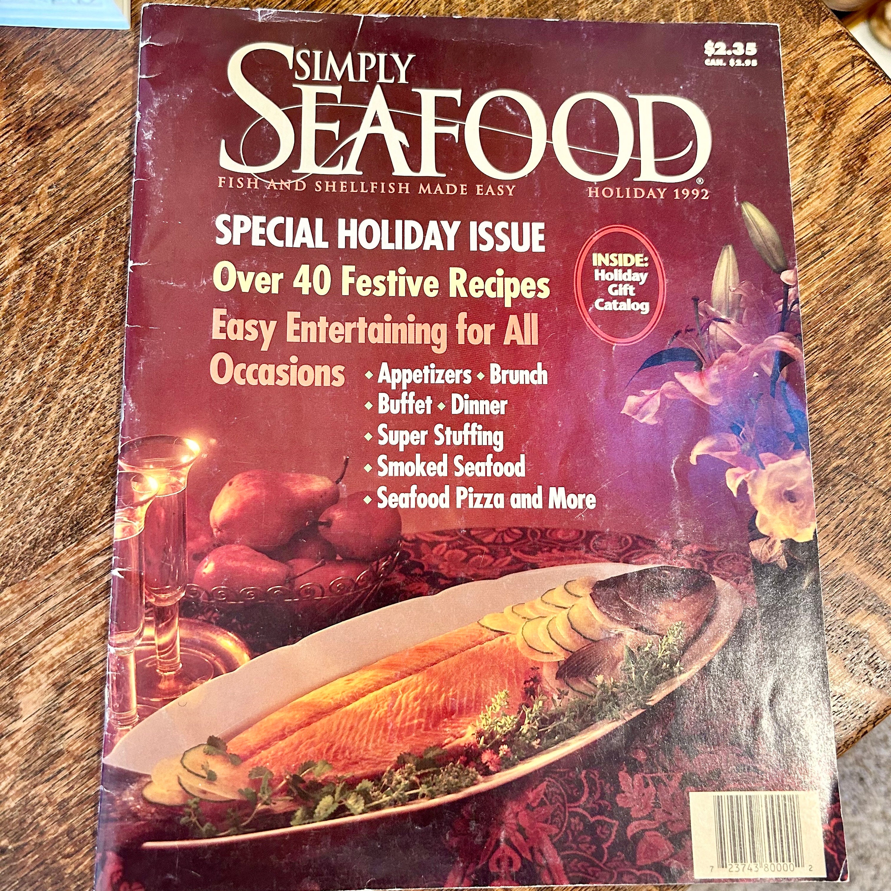Vintage Magazine Simply Seafood Holiday 1992 Kitchen Cook Chef
