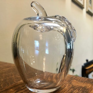 Teacher Gift Vintage Blown Glass Apple Paperweight Office Desk Decor Back to School