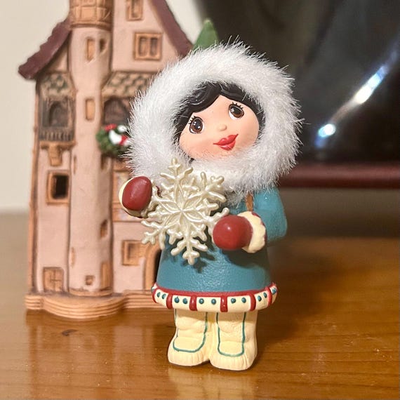Vintage 1990 ornement souvenir poinçon miniature « anges de la