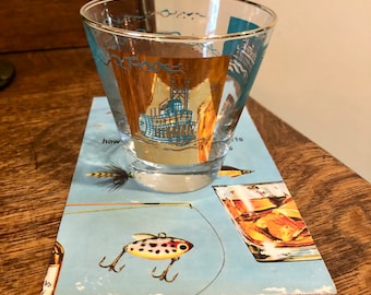 Vintage Libbey Southern Comfort Rocks Glass: Steamboat Barware & 1960 Cocktail Booklet