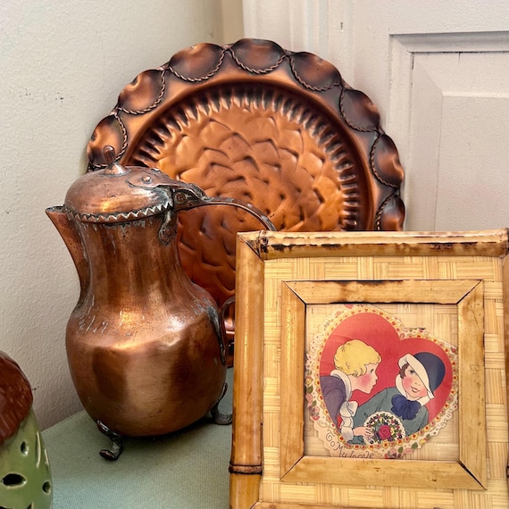 Gregorian Copper Platter Round Wall Hanging Solid Copper Plate