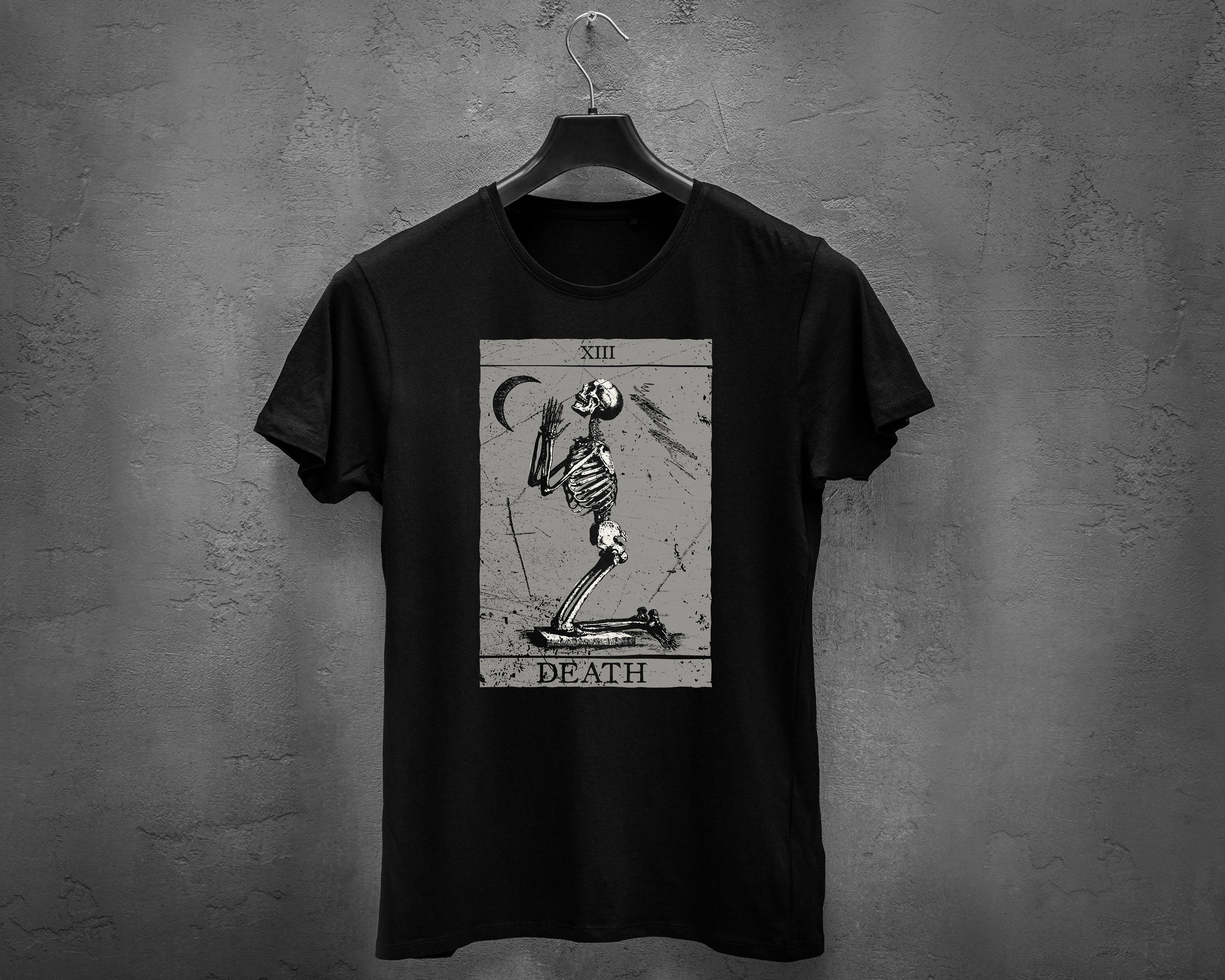 Occult Death Tarot Card XIII Praying Skeleton Vintage - Etsy