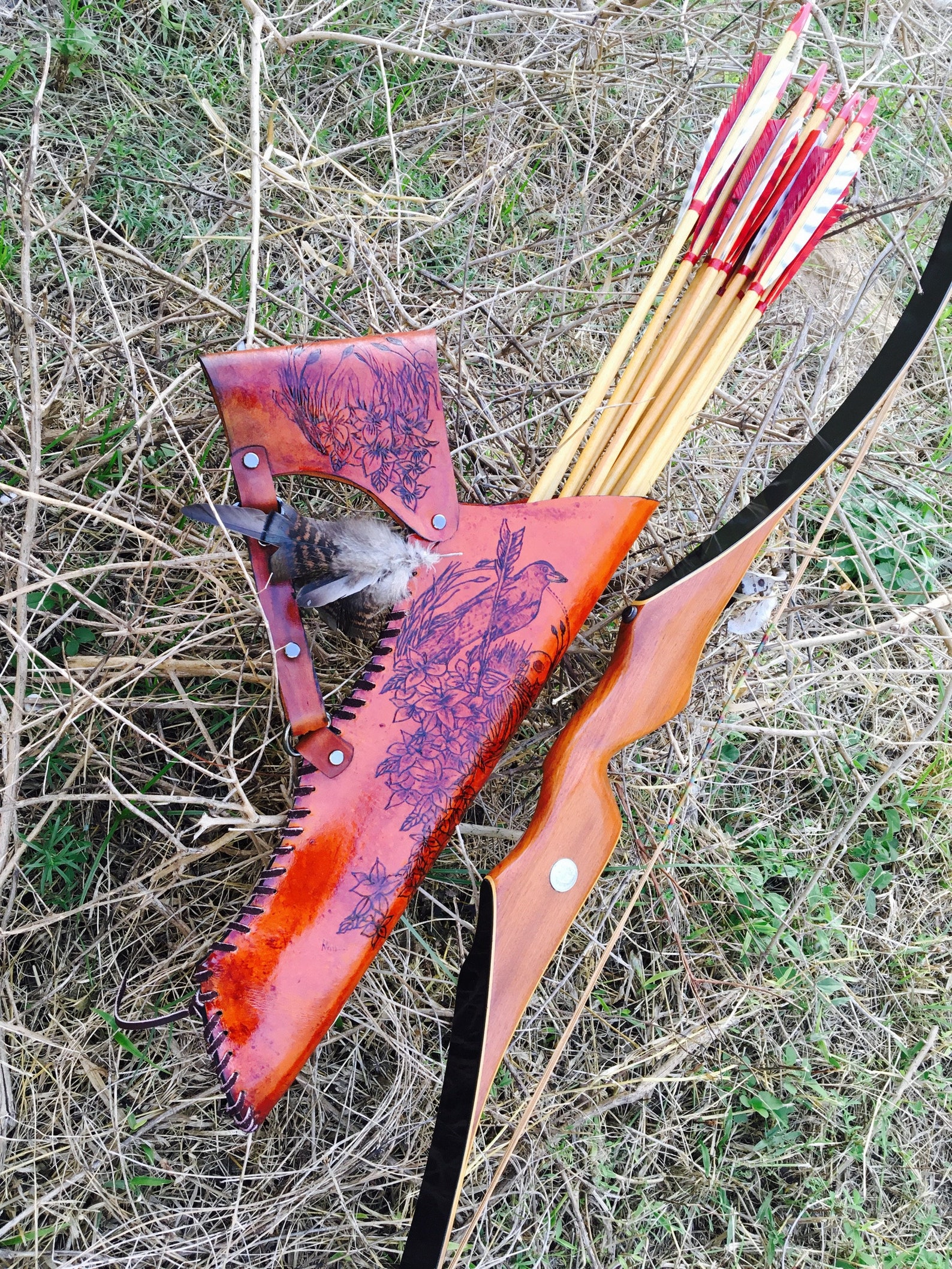 Hip Quiver Field Quiver Belt Quiver Traditional Archery Custom Etsy